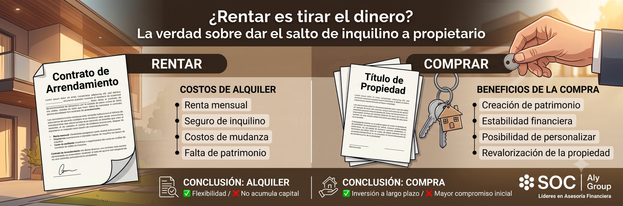 ¿Rentar es tirar el dinero? La verdad sobre dar el salto de inquilino a propietario