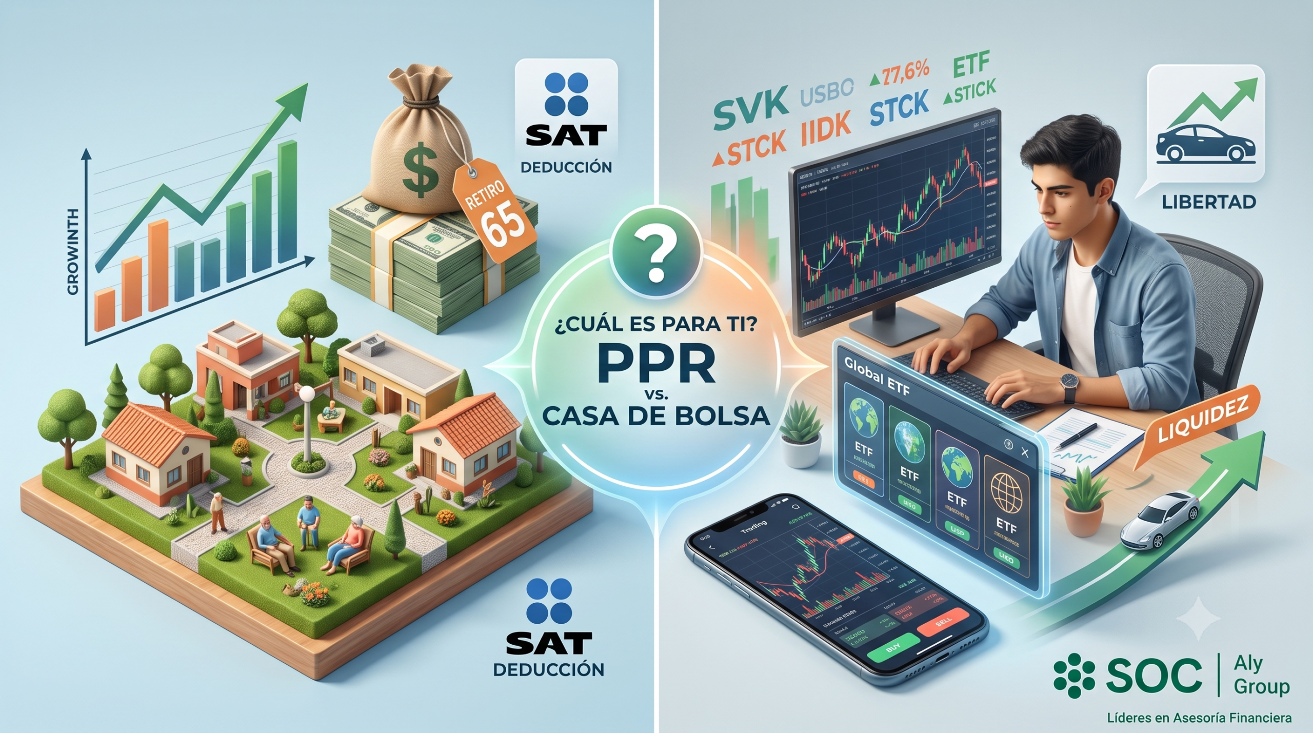 PPR vs. Casa de Bolsa: ¿En cuál deberías invertir para hacer crecer tu patrimonio?